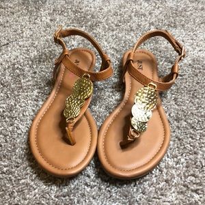 Gold plated sandals